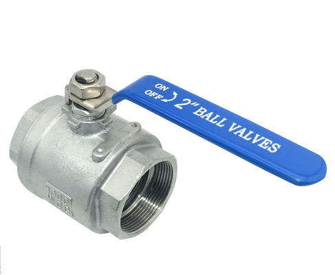 Aço inoxidável industrial 316 2" NPT Fêmea válvula de esferas de porta completa Vinyl Handle WOG1000