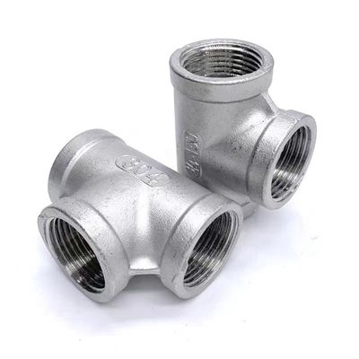 Fusão WZ 304T tipo aço inoxidável fio interno Tee Joint Screw Thread Fios de tubulação de água Acessórios de encanamento NPT BSP BSPT