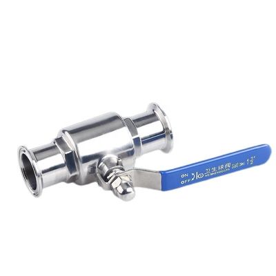 1''-8'' válvula de esferas de aço inoxidável Ss 304 316 sanitária de tri-clamp com desenho