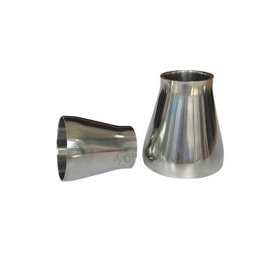 Acero inoxidável sanitário 304 316L Tri Clamp Tubo de ajuste Tubo curto longo Soldado Redutor excêntrico