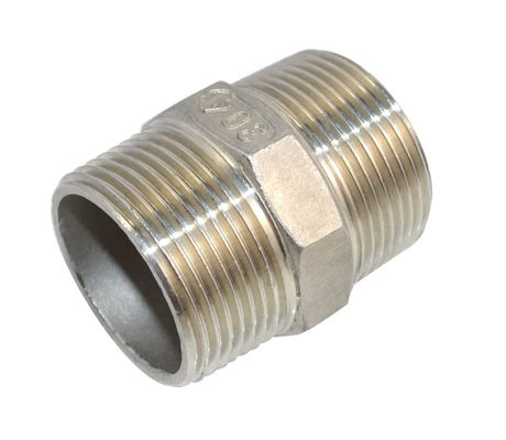 1-1/4 "x 1-1/4" NPT macho roscado Hex mamilo de aço inoxidável 304 acoplamento rápido de tubulação