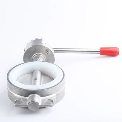 Valva de borboleta manual de ligação de soldagem de aço inoxidável sanitário SS304/316L D71X-16P
