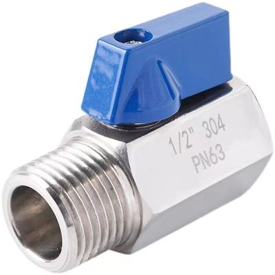 Válvula de esferas mini igual 1/8 "WZ aço inoxidável 304 316 FF 1000PSI/PN63 Manual de parafuso