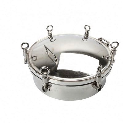 Manhole de pressão de aço inoxidável 304 316L sanitário com alta pressão e superfície de espelho