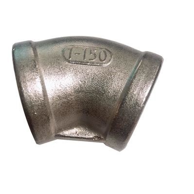 Suporte OEM personalizado para 201 304 aço inoxidável 45 graus de cotovelo de tubulação feminina
