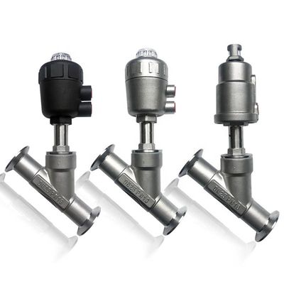 Valva de assento de ângulo do atuador pneumático com cilindro 304 de aço inoxidável