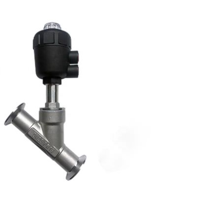 Valva de assento de ângulo do atuador pneumático com cilindro 304 de aço inoxidável