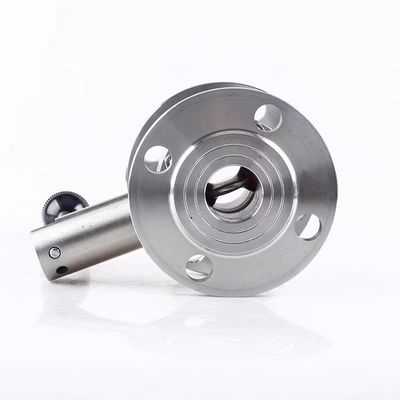 Aço inoxidável sanitário 304 316 Flange de vara de puxação válvula borboleta para processamento de alimentos
