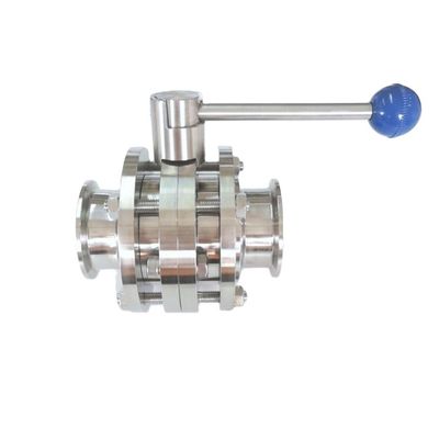 Máquina de limpeza manual de trabalho pesado 304 316L aço inoxidável 3 peças pinça flange válvula borboleta