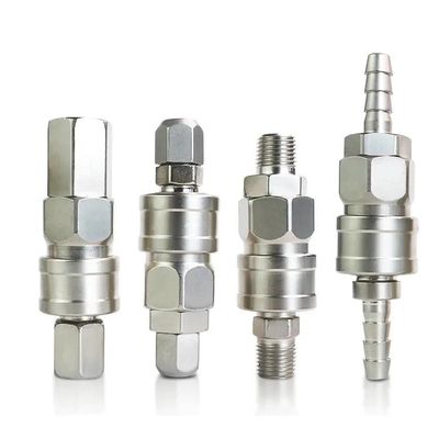 Válvula de verificação de combustível igual de sentido único Inline Non Return Diesel Gasoline Silver com fio feminino