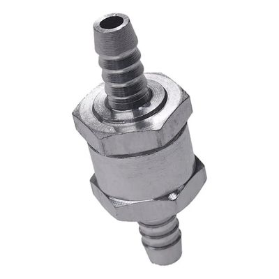 Válvula de verificação de combustível igual de sentido único Inline Non Return Diesel Gasoline Silver com fio feminino
