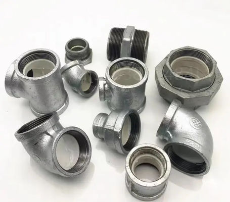 Acessórios de tubos de ferro fundido galvanizados maleáveis personalizados para iguais e conexões