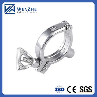 Standard 1.5 '' aço inoxidável 304 Single Pin Heavy Duty Tri Clamp com Wing Nut