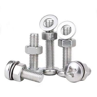 Equal M2 M3 M4 SS304 SS316 Cross Recessed Countersunk Flat Head Screws e Hexagon Nut Flat Washer Set