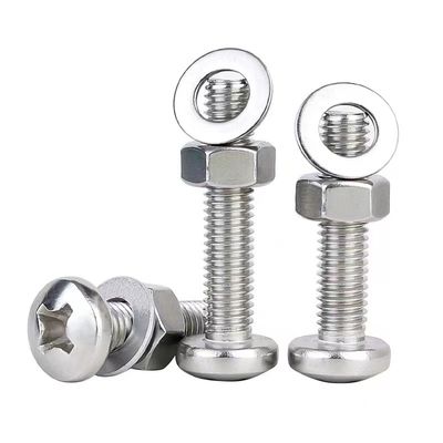 Equal M2 M3 M4 SS304 SS316 Cross Recessed Countersunk Flat Head Screws e Hexagon Nut Flat Washer Set