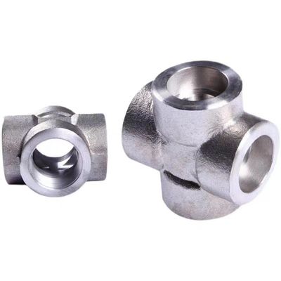 Forjado 304 aço inoxidável 4 Way Cross Pipe Fitting Connector WZ 3/8" BSP Female Thread