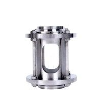 Suporte personalizado OEM Fluxo sanitário vidro de visão reta SUS316 3 polegadas Tipo Tri Clamp