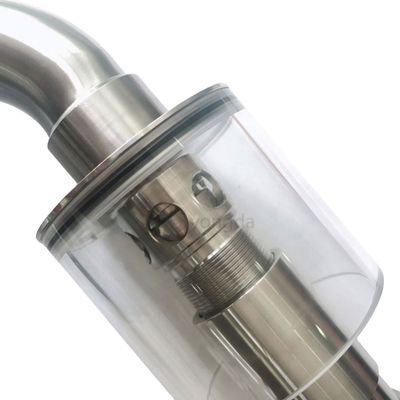 Suporte personalizado OEM Fluxo sanitário vidro de visão reta SUS316 3 polegadas Tipo Tri Clamp