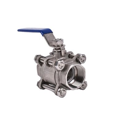 Aço inoxidável 304 3PC válvula de esfera para água Media Prata Tri-clamp Clover tubo revestido