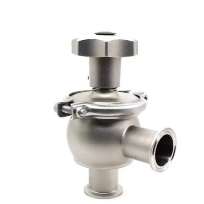 WZ Sanitário SS 304 316 Válvula de travagem manual de travagem do ângulo da válvula Tipo de travagem da válvula de globos para tubos