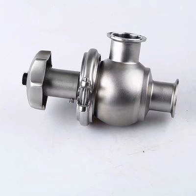 WZ Sanitário SS 304 316 Válvula de travagem manual de travagem do ângulo da válvula Tipo de travagem da válvula de globos para tubos