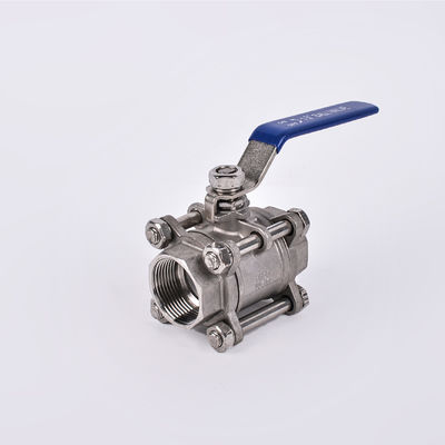 Aço inoxidável 304 3PC válvula de esfera para água Media Prata Tri-clamp Clover tubo revestido