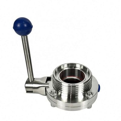 Válvula de borboleta de aço inoxidável sanitário personalizado 304 316L