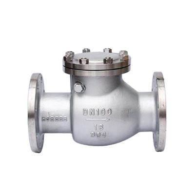 Conexão de extremidades de flange H44W-16P válvulas de retenção de balanço de aço inoxidável 304 para industrial