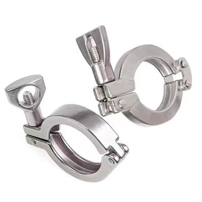 WZ sanitário tri-braço de aço inoxidável 304 316 fundição ferro-braço flange tubo de pinça dupla 1/8 "-4