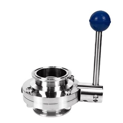 1.5 polegadas Tri Clamp Sanitária Borboleta Valve puxar alça de aço inoxidável 304 padrão