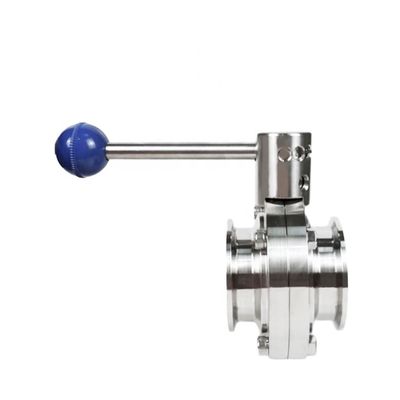 1.5 polegadas Tri Clamp Sanitária Borboleta Valve puxar alça de aço inoxidável 304 padrão