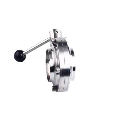 304 316 válvula de borboleta de aço inoxidável com tecnologia e design de fundição de prata