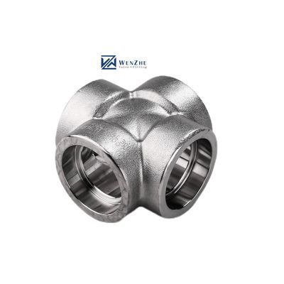 Aço inoxidável prata 304 316 316L 2000lb 3000lb 6000lb B16.11 Socket Weld Cross