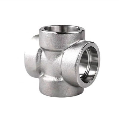 Aço inoxidável prata 304 316 316L 2000lb 3000lb 6000lb B16.11 Socket Weld Cross