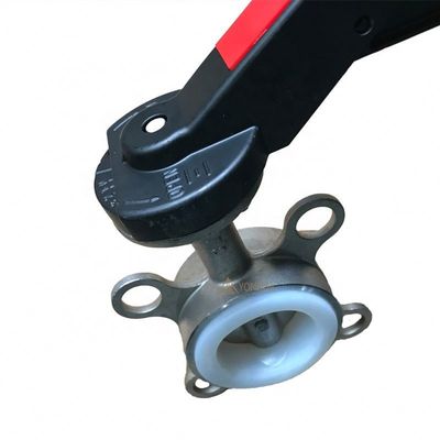 Fittings de tubos de aço inoxidável sanitários BUTTERFLY Estrutura Wafer Tipo Butterfly Valve