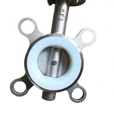 Fittings de tubos de aço inoxidável sanitários BUTTERFLY Estrutura Wafer Tipo Butterfly Valve