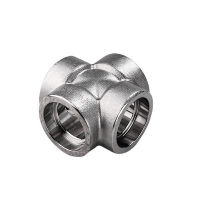 Aço inoxidável prata 304 316 316L 2000lb 3000lb 6000lb B16.11 Socket Weld Cross