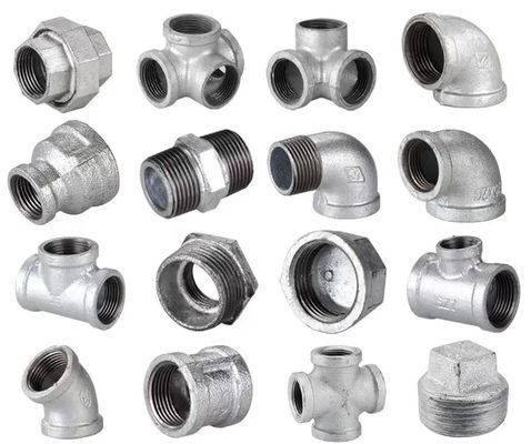 Acessórios para tubos de ferro galvanizado de fios de ferro maleável para tamanhos iguais de 1 a 8' a preços competitivos