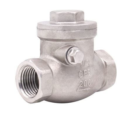 Fios femininos 1/2 polegada válvula de controlo de balanço WOG 200 PSI aço inoxidável SS304 CF8M NPT
