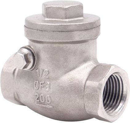 Fios femininos 1/2 polegada válvula de controlo de balanço WOG 200 PSI aço inoxidável SS304 CF8M NPT