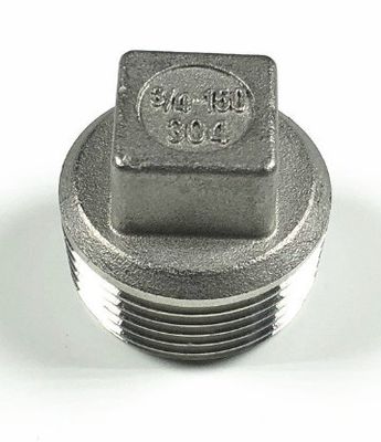 Aço inoxidável 201 304 Quadragon Plug Head Nipple Connector para montagem de tubos de fundição