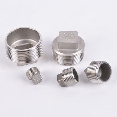 Aço inoxidável 201 304 Quadragon Plug Head Nipple Connector para montagem de tubos de fundição