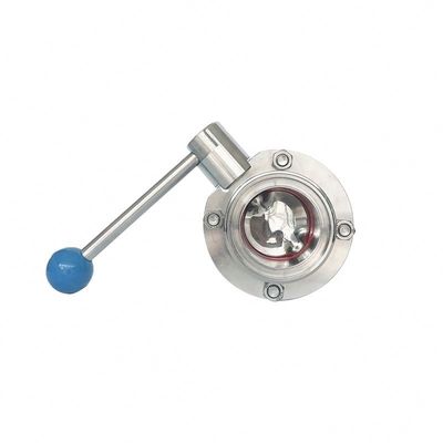 304 316L Sanitária de aço inoxidável válvula borboleta roscada para suporte personalizado OEM