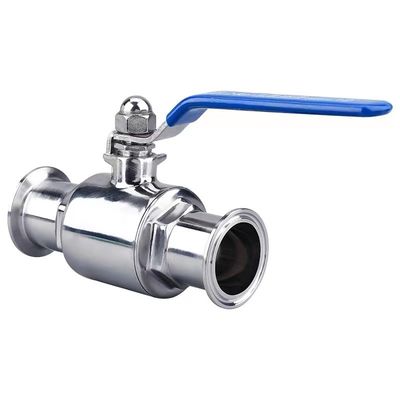 2 vias de válvula de esferas retas DIN SMS WZ de aço inoxidável sanitário 304 316 316L Tri Clamp