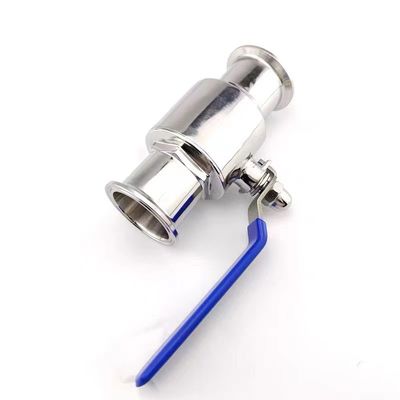 2 vias de válvula de esferas retas DIN SMS WZ de aço inoxidável sanitário 304 316 316L Tri Clamp
