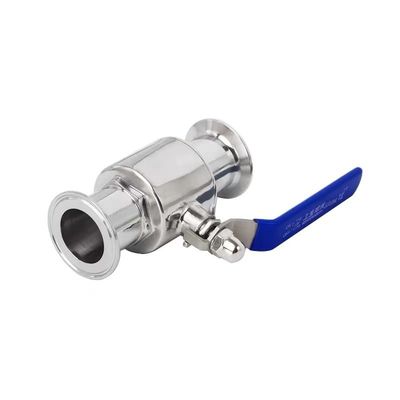 2 vias de válvula de esferas retas DIN SMS WZ de aço inoxidável sanitário 304 316 316L Tri Clamp
