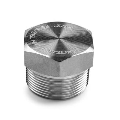 Plata forjada de alta pressão NPT macho Hex Plug para aço inoxidável 304 316 316L