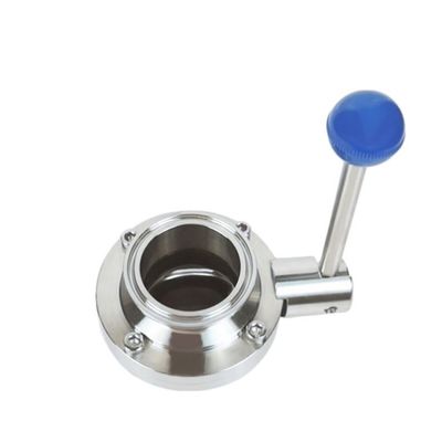 Aperto de conexão de cerveja Epdm de aço inoxidável de silício manual Tri Clamp Butterfly Valve