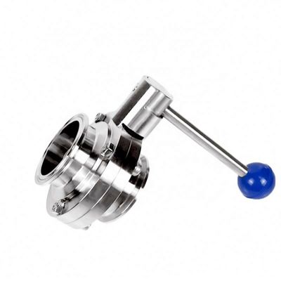 Aperto de conexão de cerveja Epdm de aço inoxidável de silício manual Tri Clamp Butterfly Valve
