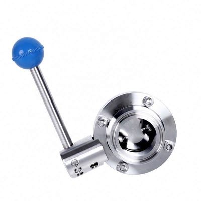 Aperto de conexão de cerveja Epdm de aço inoxidável de silício manual Tri Clamp Butterfly Valve